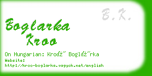 boglarka kroo business card